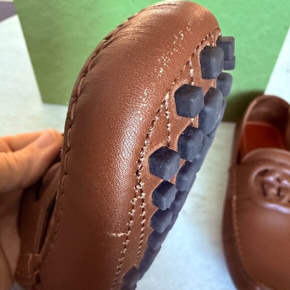 Gucci Brown Leather Men's Loafers Slip-Ons 9.5 US - Picture 6 of 13